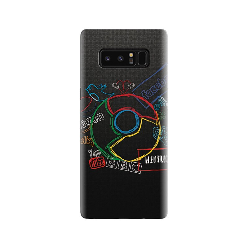 Husa Samsung Note 8 Chrome And Social Networks