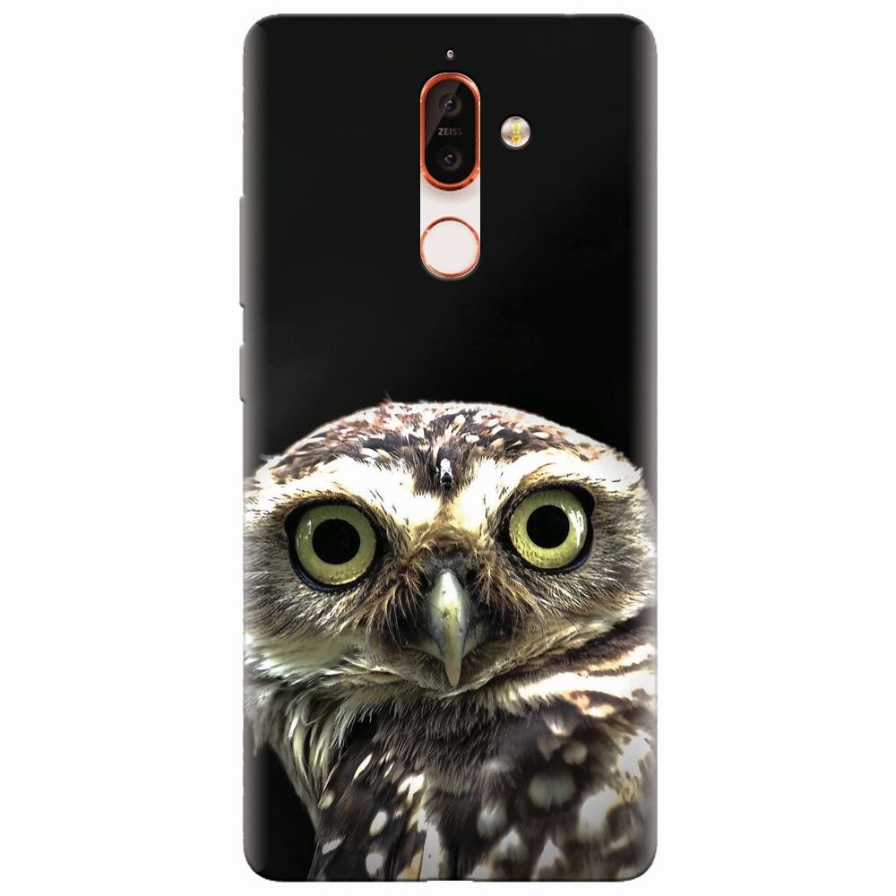 Husa silicon pentru Nokia 7 Plus, Owl In The Dark
