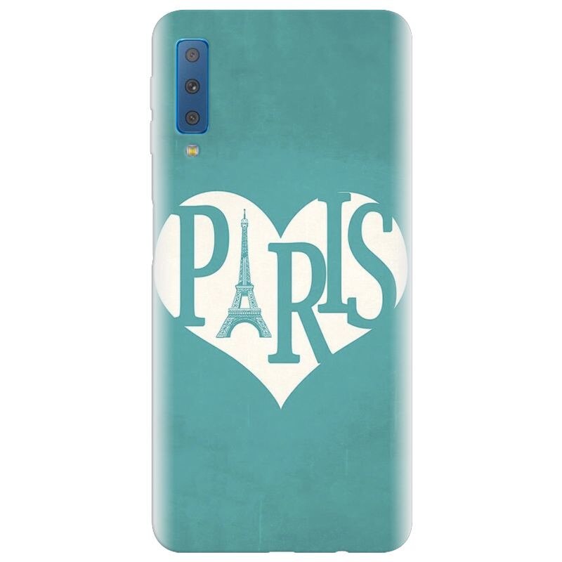 Husa silicon pentru Samsung Galaxy A7 2018, I Love Paris