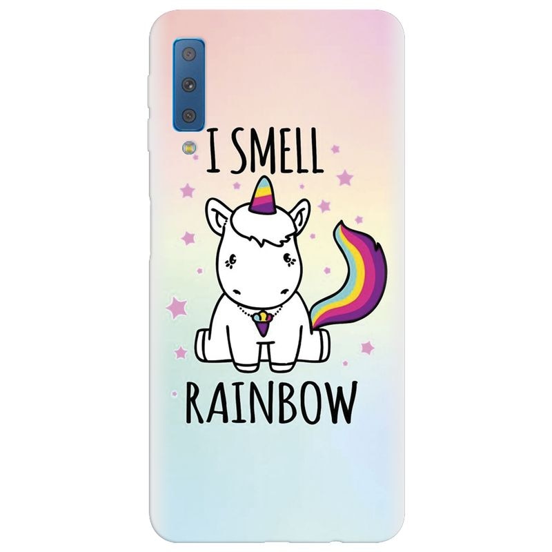 Husa silicon pentru Samsung Galaxy A7 2018, I Smell Rainbow