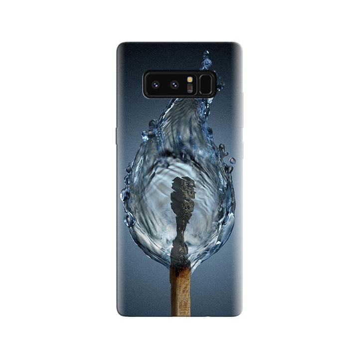 Силиконов калъф, съвместим с модел Samsung Galaxy Note 8 - Match Water Fire