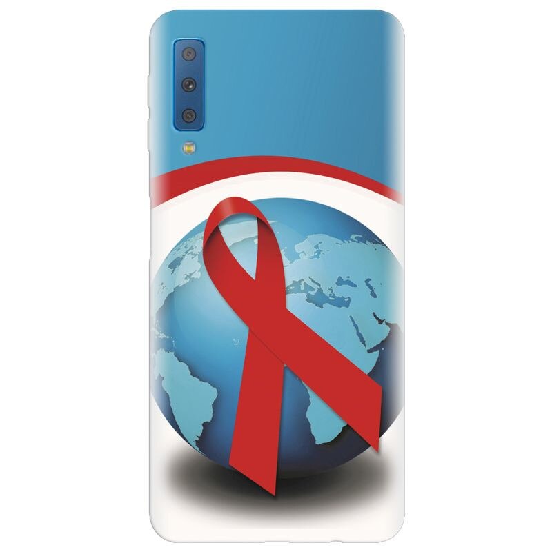Husa silicon pentru Samsung Galaxy A7 2018, World Aids Day