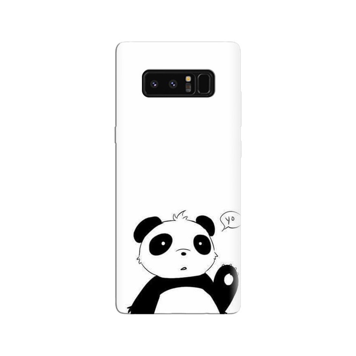 Husa din silicon compatibila cu Samsung Galaxy Note 8 - model Panda Cellphone