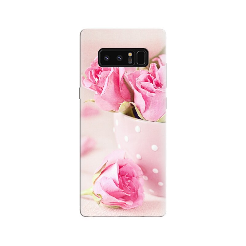 Husa Samsung Note 8 Pink Roses Cup Bouquet