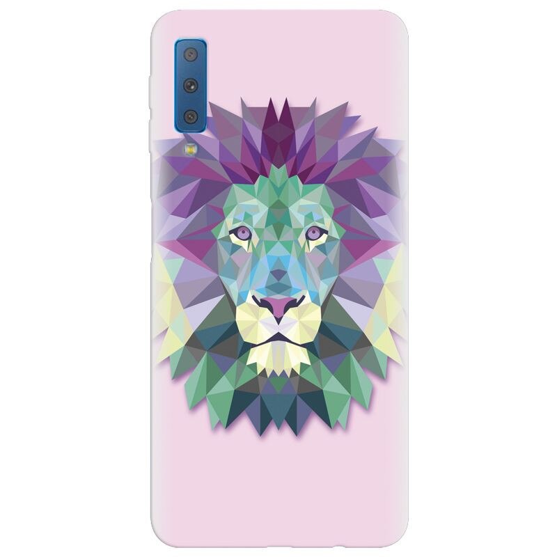 Husa silicon pentru Samsung Galaxy A7 2018, Polygon Lion