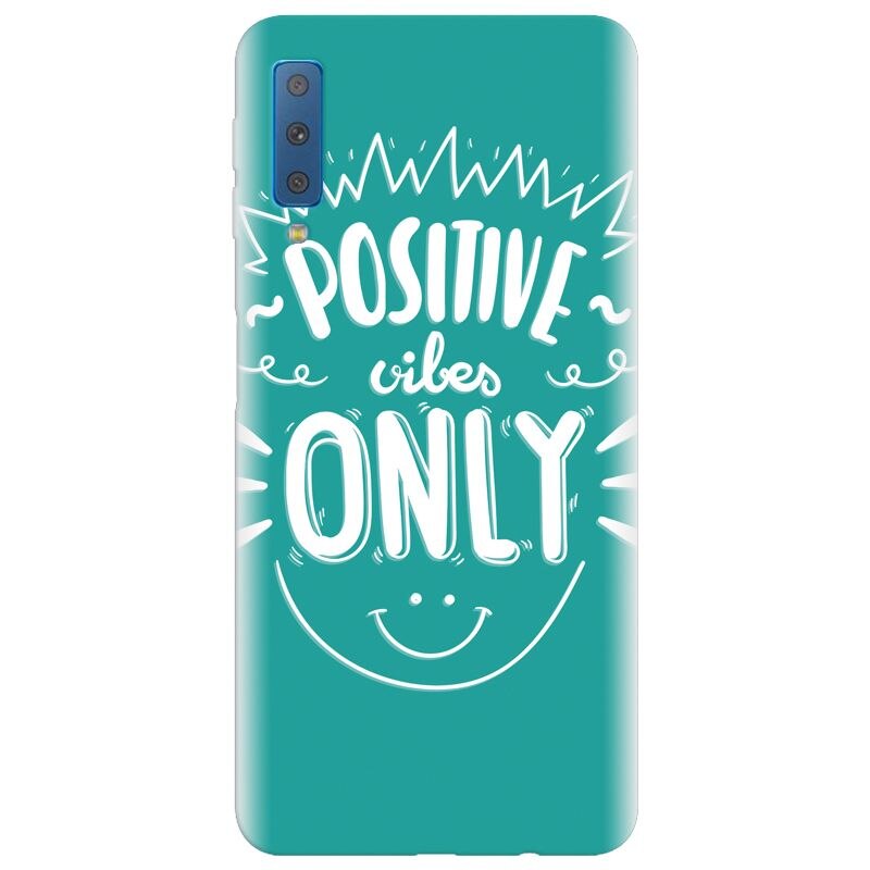 Husa silicon pentru Samsung Galaxy A7 2018, Positive Vibes