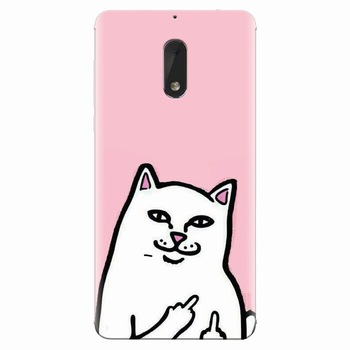 Husa silicon pentru Nokia 6, White Cat Husa silicon pentru Nokia 6, White Cat