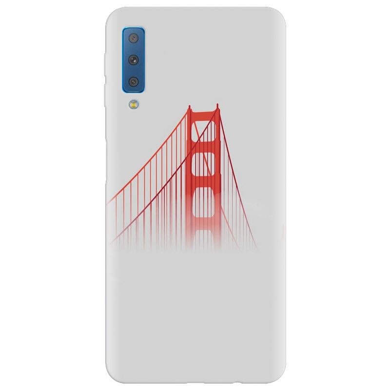 Husa silicon pentru Samsung Galaxy A7 2018, Red Bridge In Clouds