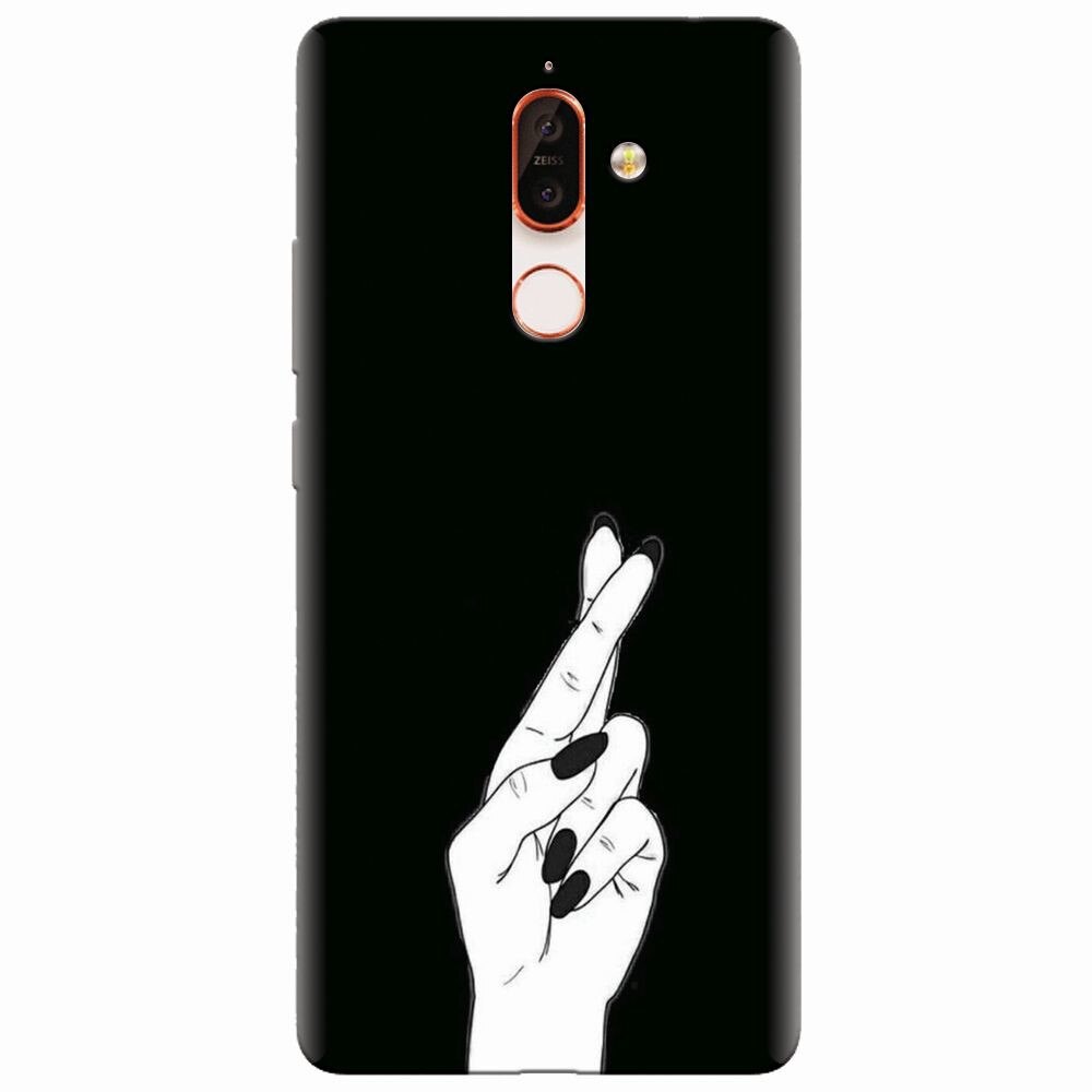 Husa silicon pentru Nokia 7 Plus, Finger Cross