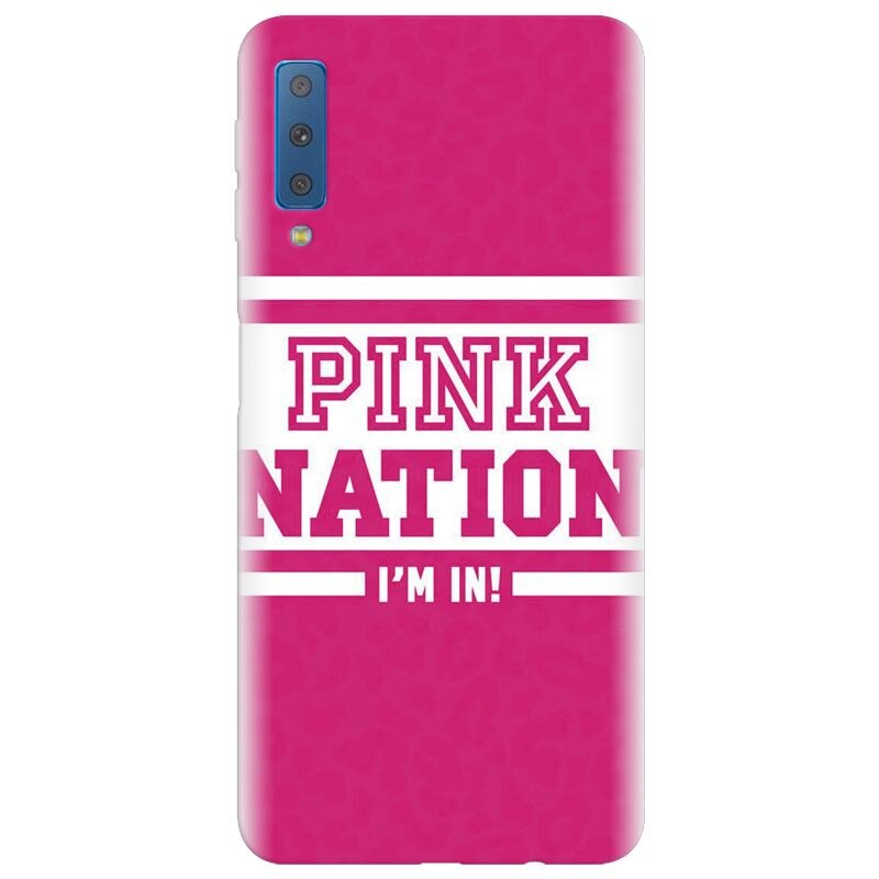 Husa silicon pentru Samsung Galaxy A7 2018, Pink Nation