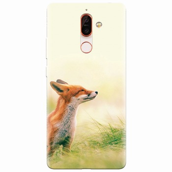 Husa silicon pentru Nokia 7 Plus, Fox Scenting Breeze Husa silicon pentru Nokia 7 Plus, Fox Scenting Breeze