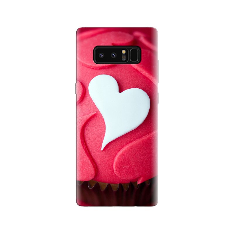 Husa Samsung Note 8 Pink Cupcake White Heart Valentines Day