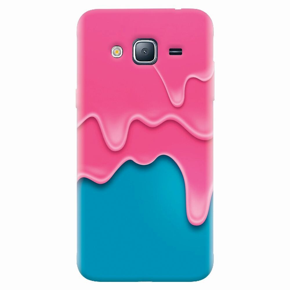 Husa silicon pentru Samsung Galaxy J7 2015, Pink Liquid Dripping