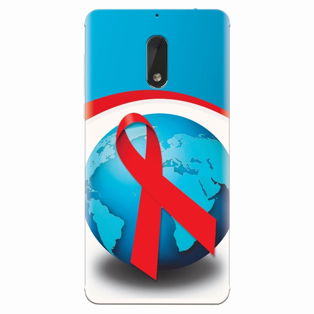 Husa silicon pentru Nokia 6, World Aids Day