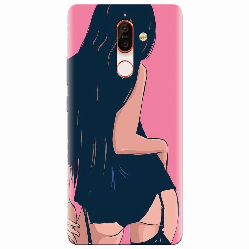 Husa silicon pentru Nokia 7 Plus, Girl With Long Hair