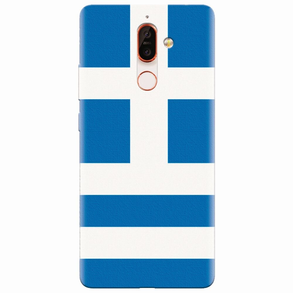 Husa silicon pentru Nokia 7 Plus, Greece Flag