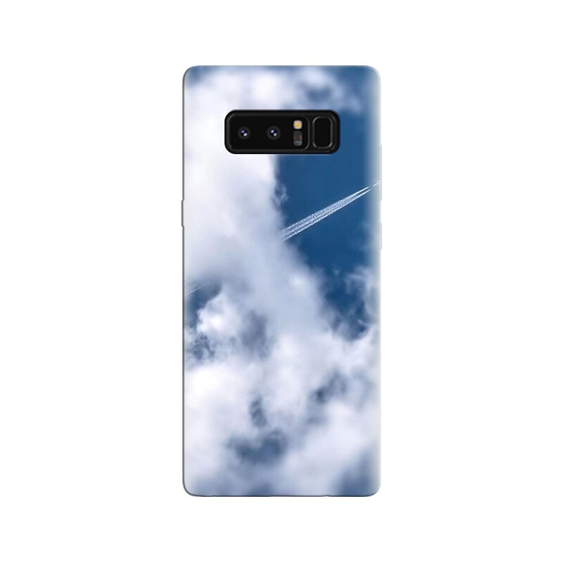 Husa Samsung Note 8 Flying Airplane Smoke Trail Clouds