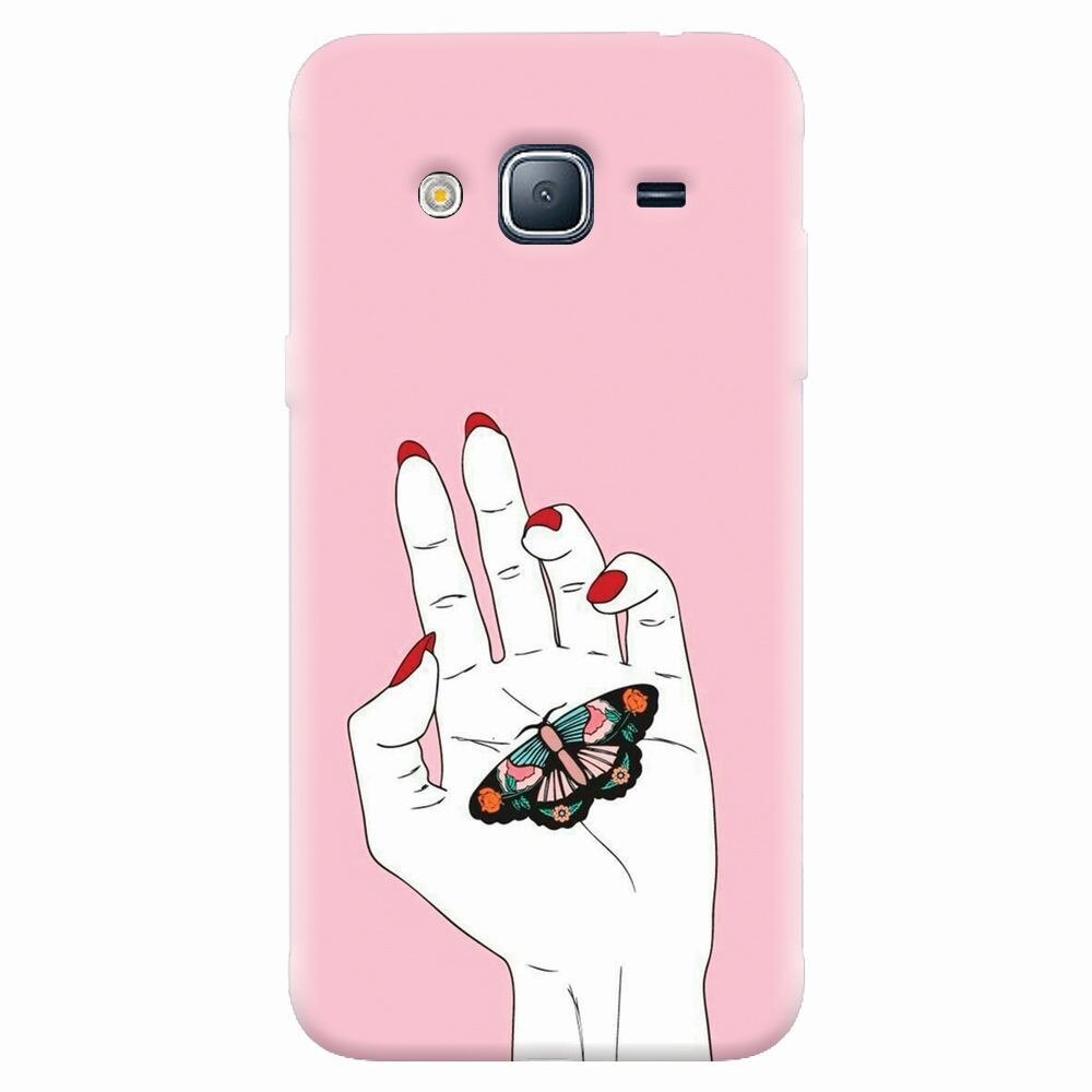 Husa silicon pentru Samsung Galaxy J7 2015, Butterfly In Hand