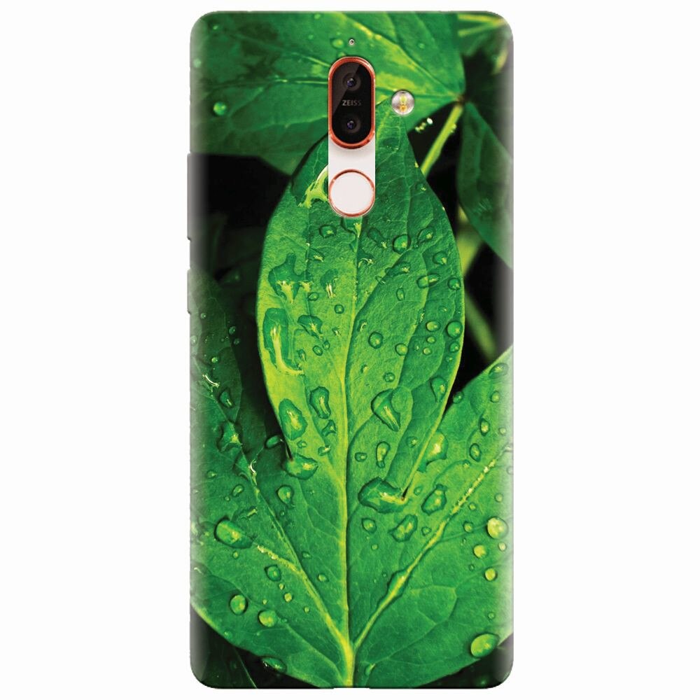 Husa silicon pentru Nokia 7 Plus, Leaves And Dew