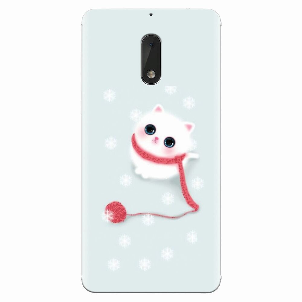 Husa silicon pentru Nokia 6, Cute Cat