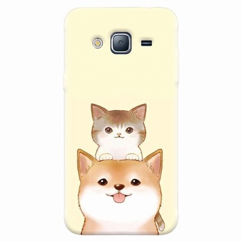 Husa silicon pentru Samsung Galaxy J7 2015, Two Cat Husa silicon pentru Samsung Galaxy J7 2015, Two Cat