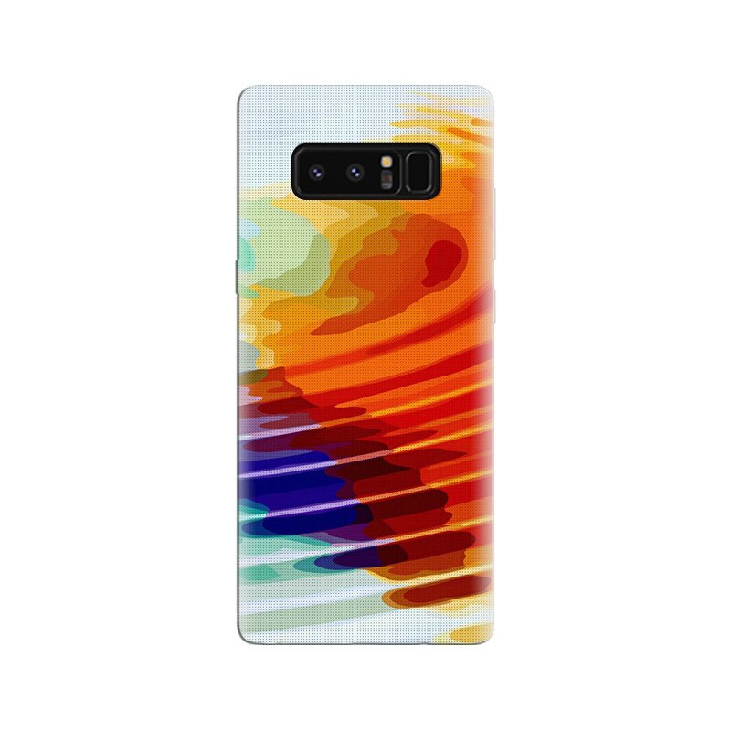 Husa Samsung Note 8 Galaxy Note 3 Stock Watercolor Orange Paint Ripples