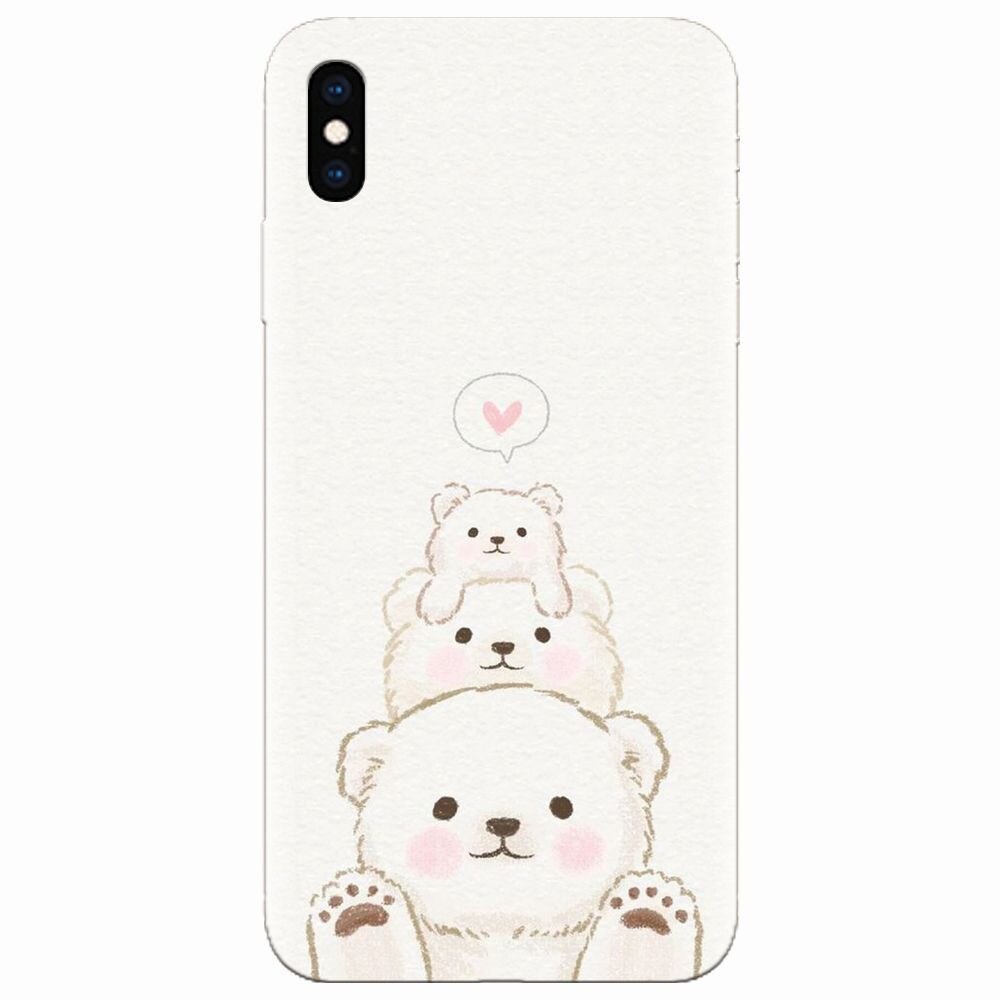 Husa silicon pentru Apple Iphone XS Max, Family Bear