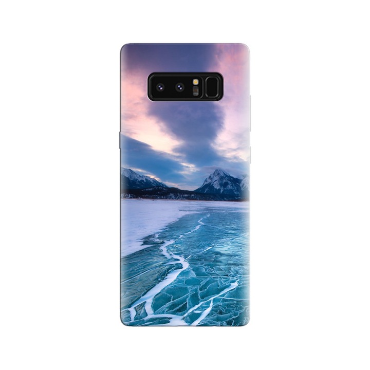 Силиконов калъф, съвместим с Samsung Galaxy Note 8 - модел Ice Water Blue Mountain