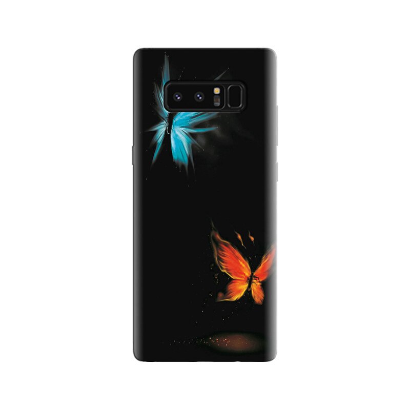 Husa Samsung Note 8 Lighting Butterfly With Black Backgroundes