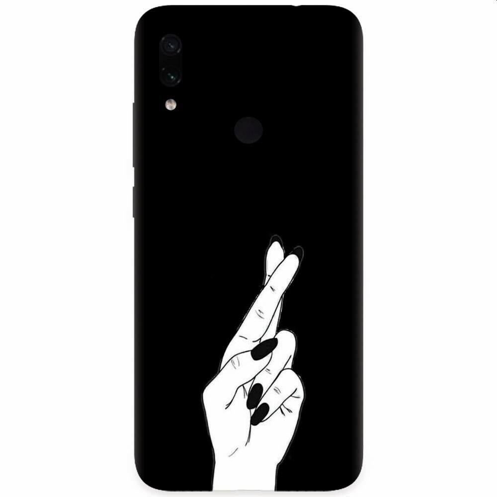 Husa silicon pentru Xiaomi Redmi Note 7, Finger Cross