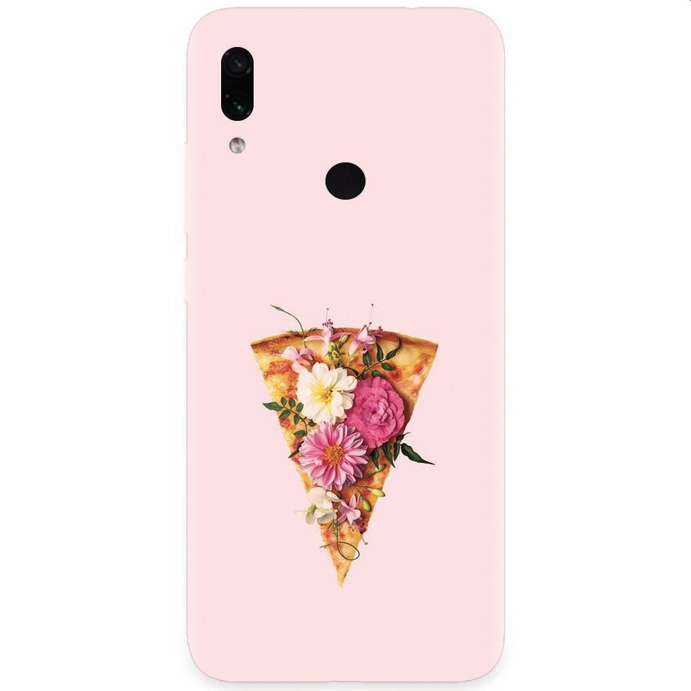 Husa silicon pentru Xiaomi Redmi Note 7, Flower Pizza