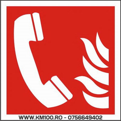Indicator A4, Telefon pentru cazurile de incendiu(2)!