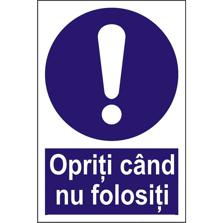 Indicator A4, Opriti cand nu folositi!