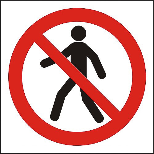 Indicator A4, Accesul interzis pietonilor!