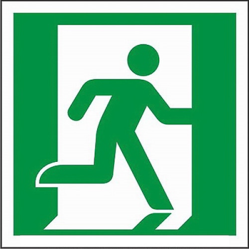 Indicator A4, Directie iesire de urgenta dreapta!