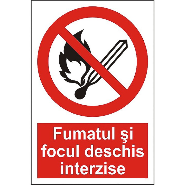 Indicator A5, Fumatul si focul deschis interzise(2)!