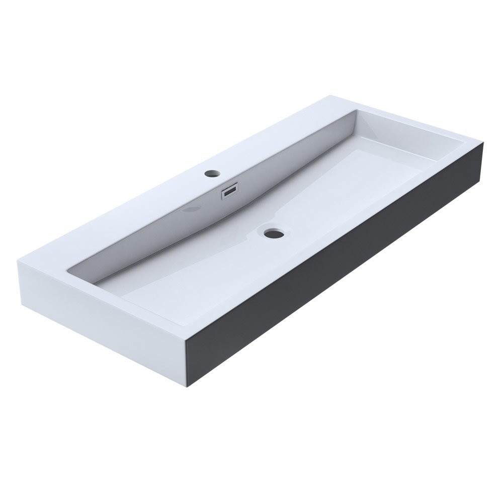 Lavoar EGO06, compozit marmura, montaj pe blat sau suspendat, 76.5 cm