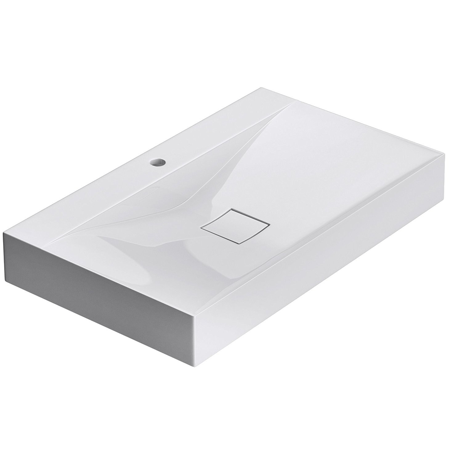 Lavoar EGO-810, compozit marmura, montaj pe blat sau suspendat, 100x48 cm