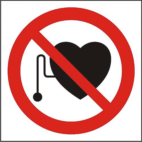 Indicator A4, Interzis accesul persoanelor cu electrostimulatoare(2)!