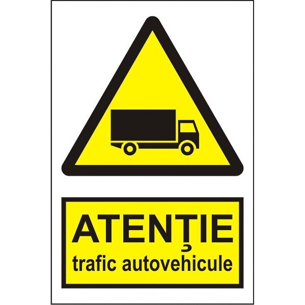 Indicator A4, Atentie trafic autovehicule!