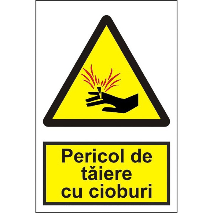 Indicator A5, Pericol de taiere cu cioburi!