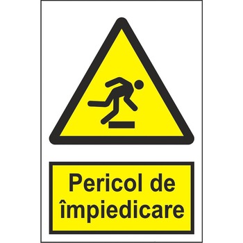 Indicator A4, Pericol de impiedicare! Indicator A4, Pericol de impiedicare!