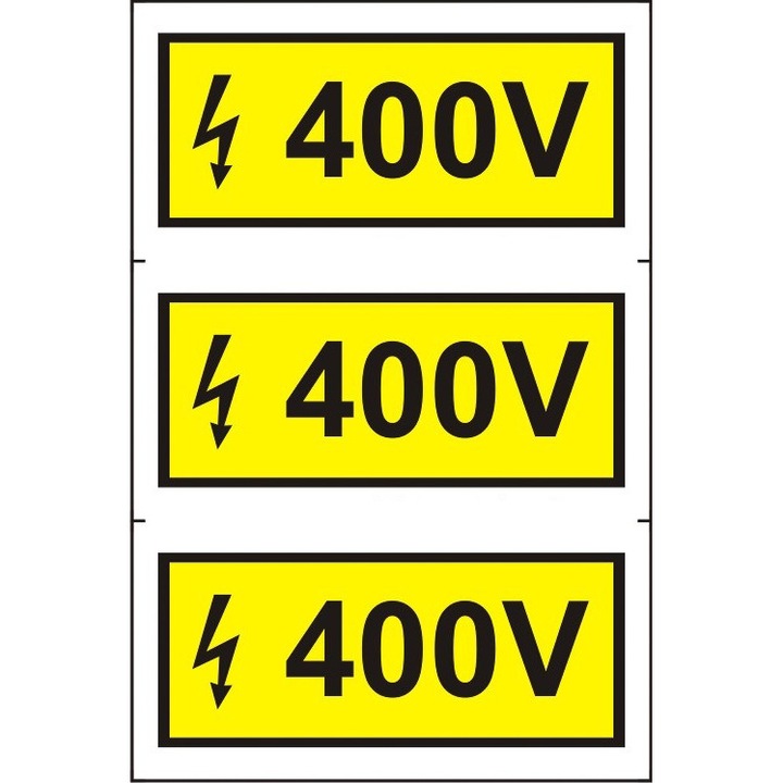 Indicator A4, 400 V (3 etichete pe coala)!