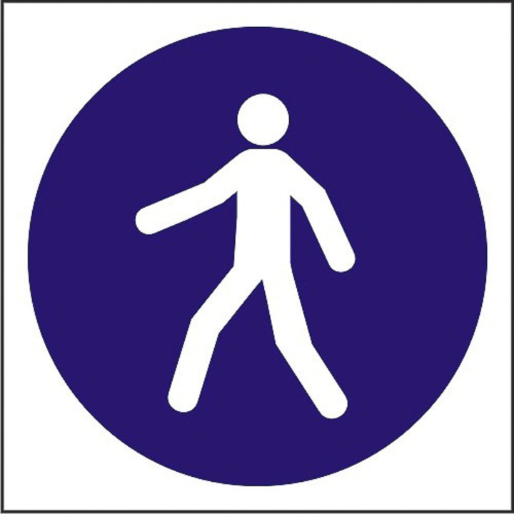 Indicator A4, Trecere obligatorie pentru pietoni!