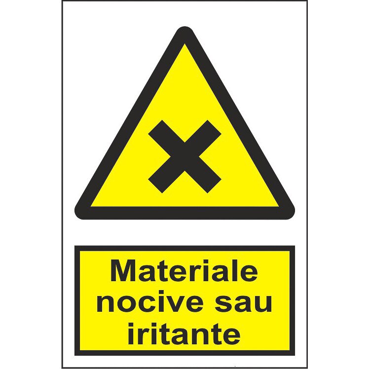 Indicator A4, Materiale nocive sau iritante!