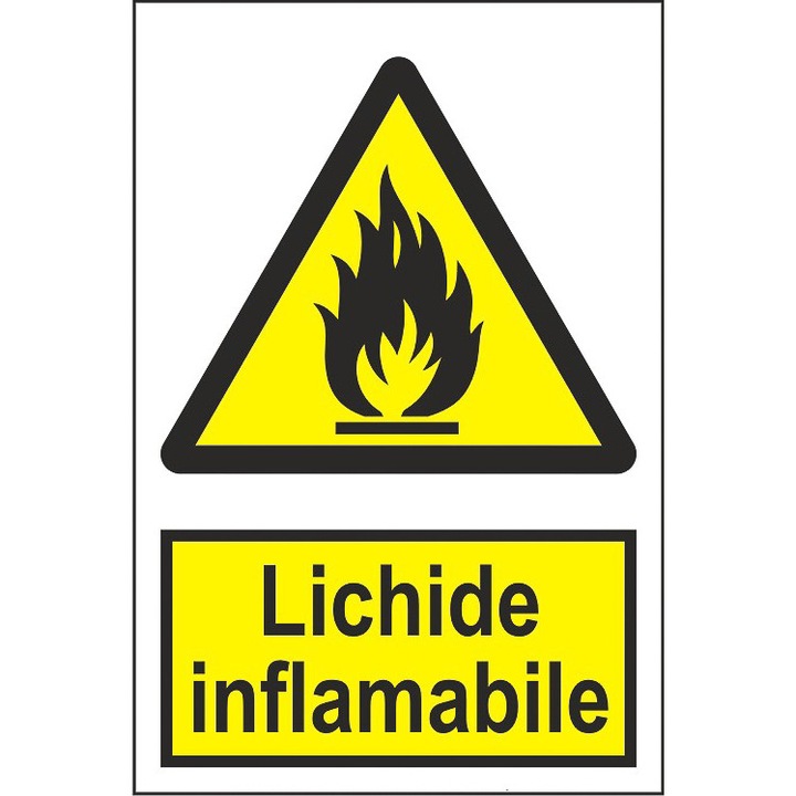 Indicator A5, Lichide inflamabile!