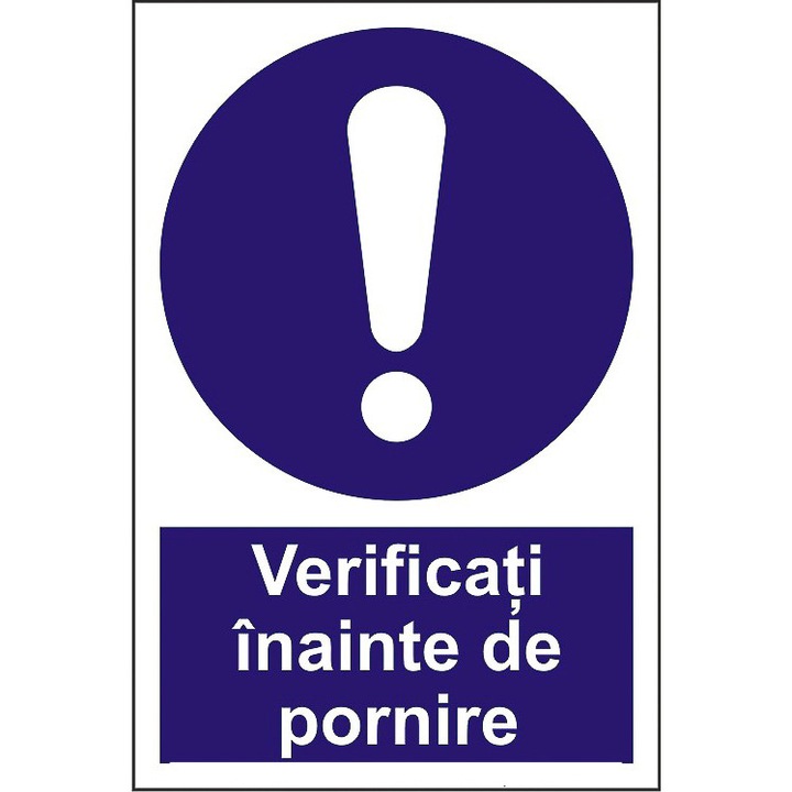 Indicator A5, Verificati inainte de pornire!