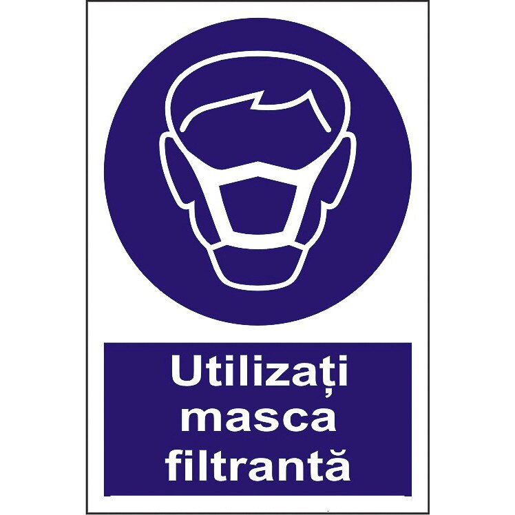 Indicator A4, Utilizati masca filtranta!