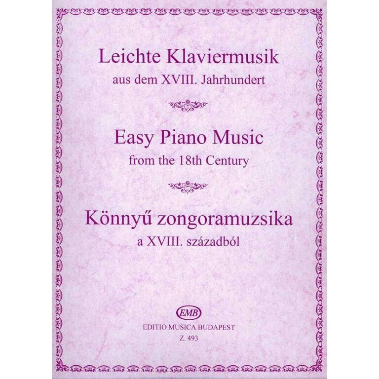 Hernadi Lajos: EASY PIANO MUSIC from the 18th century