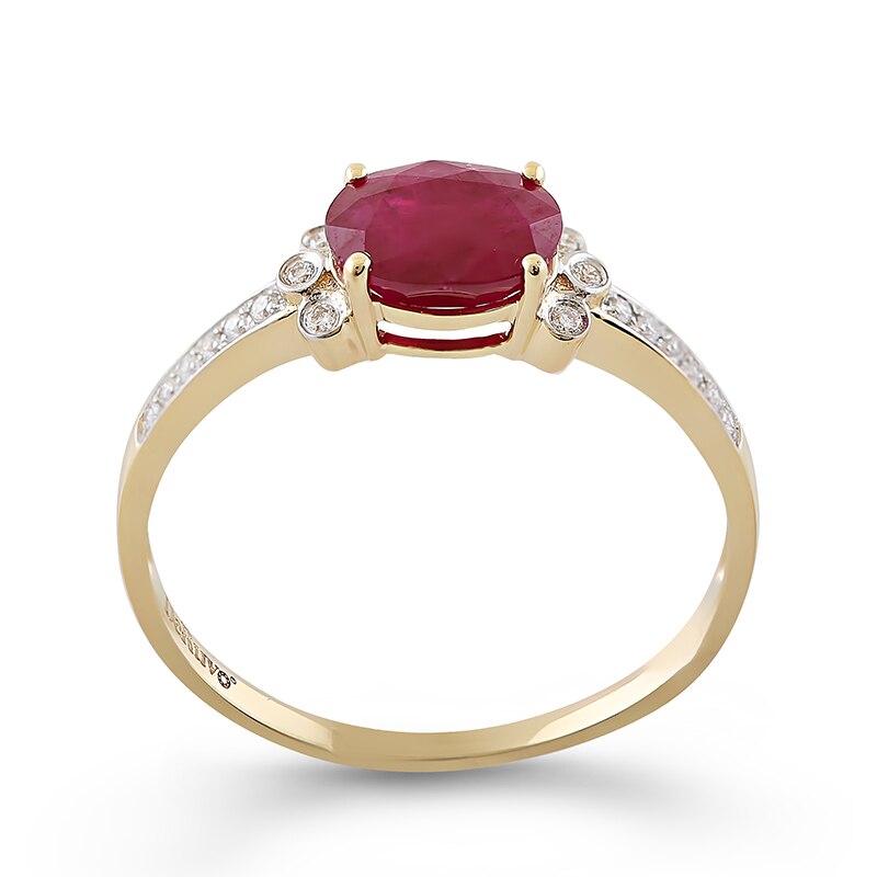 Inel Deruvo Aur 18k Diamante, Rubin, 54 R31485-RUDY